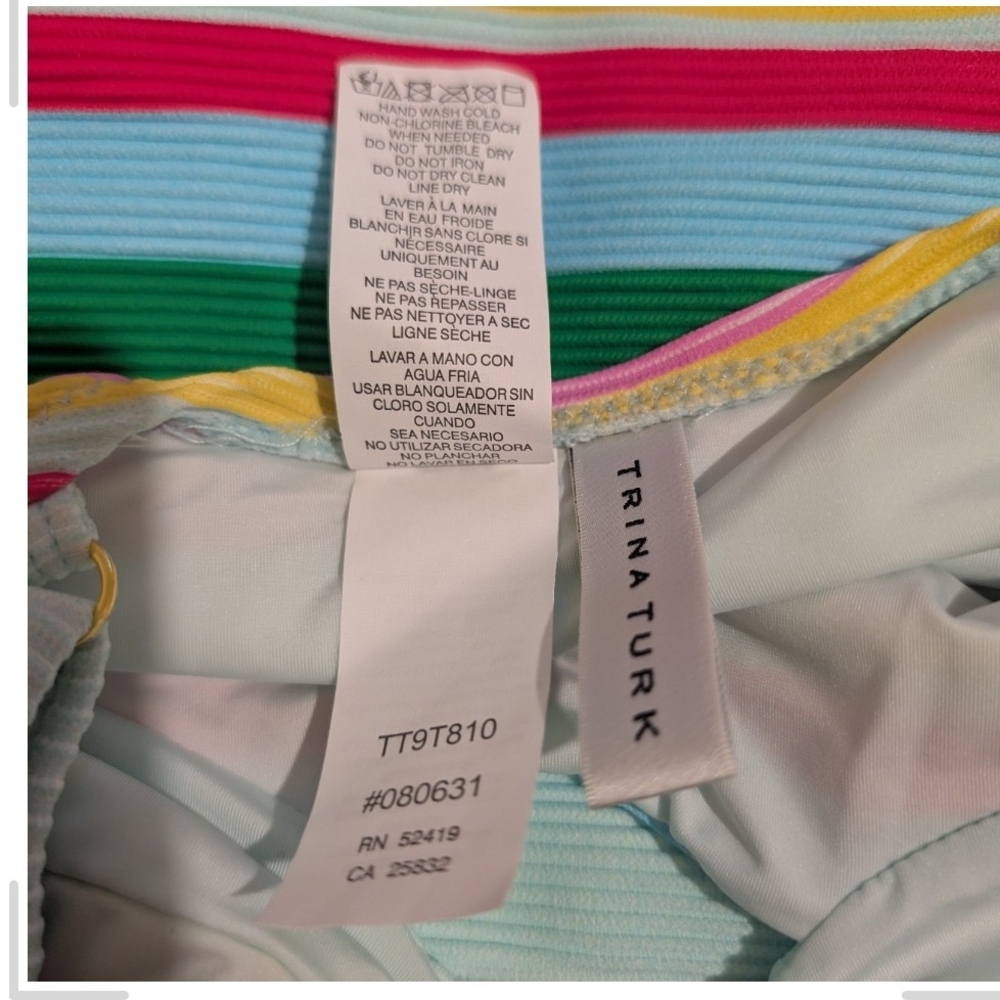 Trina Turk Vibrant Striped Women One Piece - Picture 8 of 10